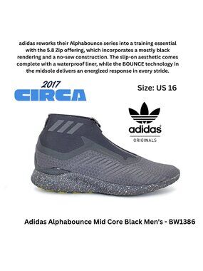 Adidas Alphabounce Mid Core Black Men's - BW1386